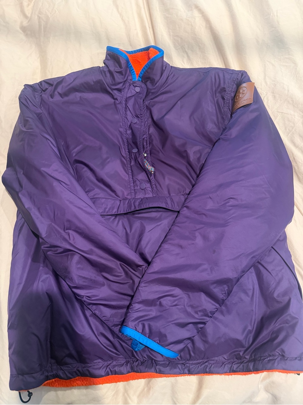 Tory Burch Purple Pullover Puffer Jacket